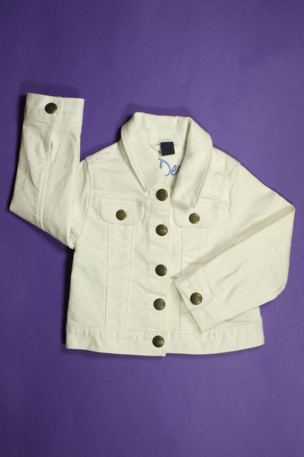 Veste en jean blanc