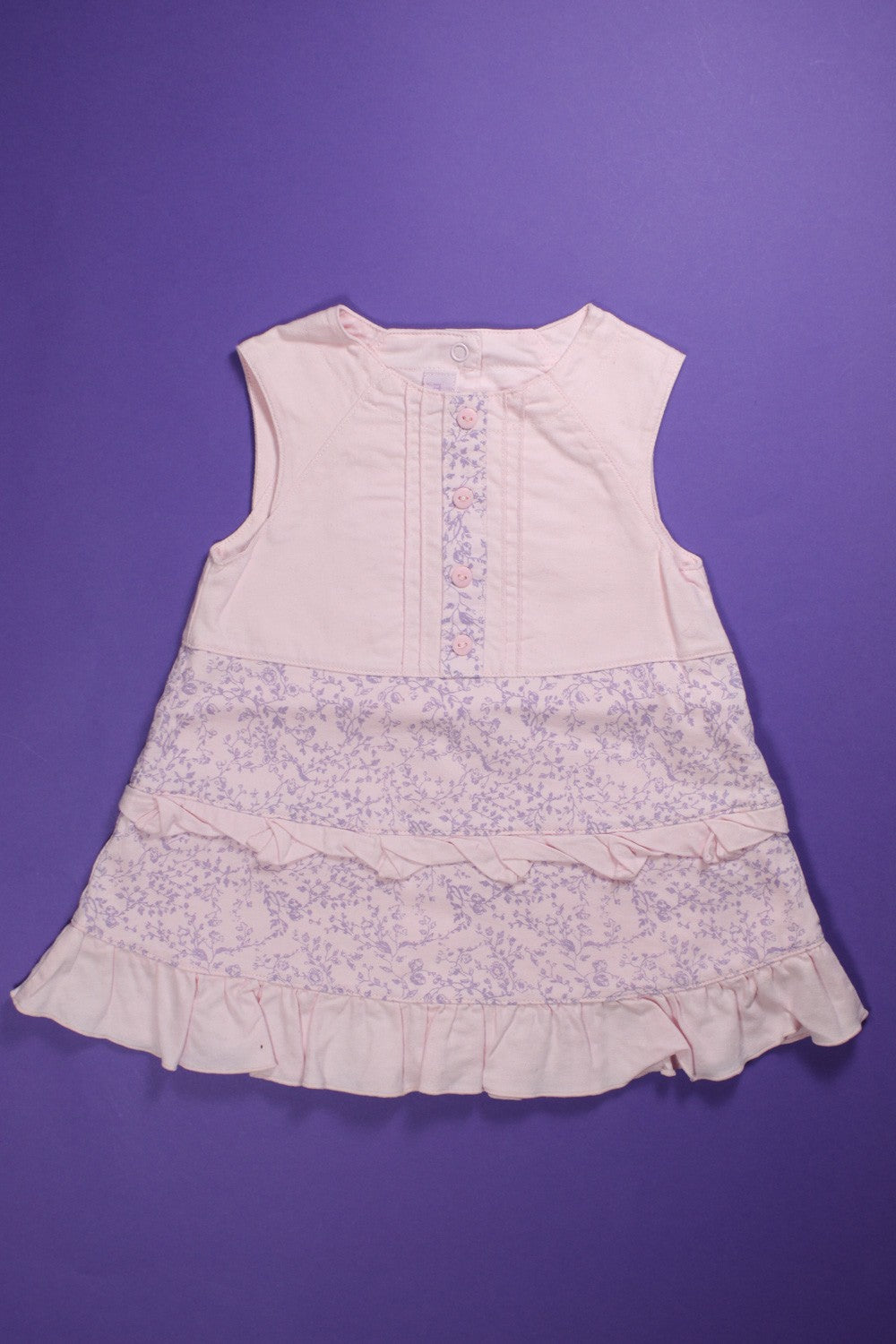 Robe chasuble fleurie à volants