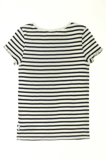 Tee-shirt rayé manches courtes