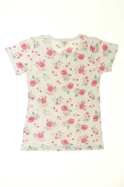 Tee-shirt manches courtes fleuri
