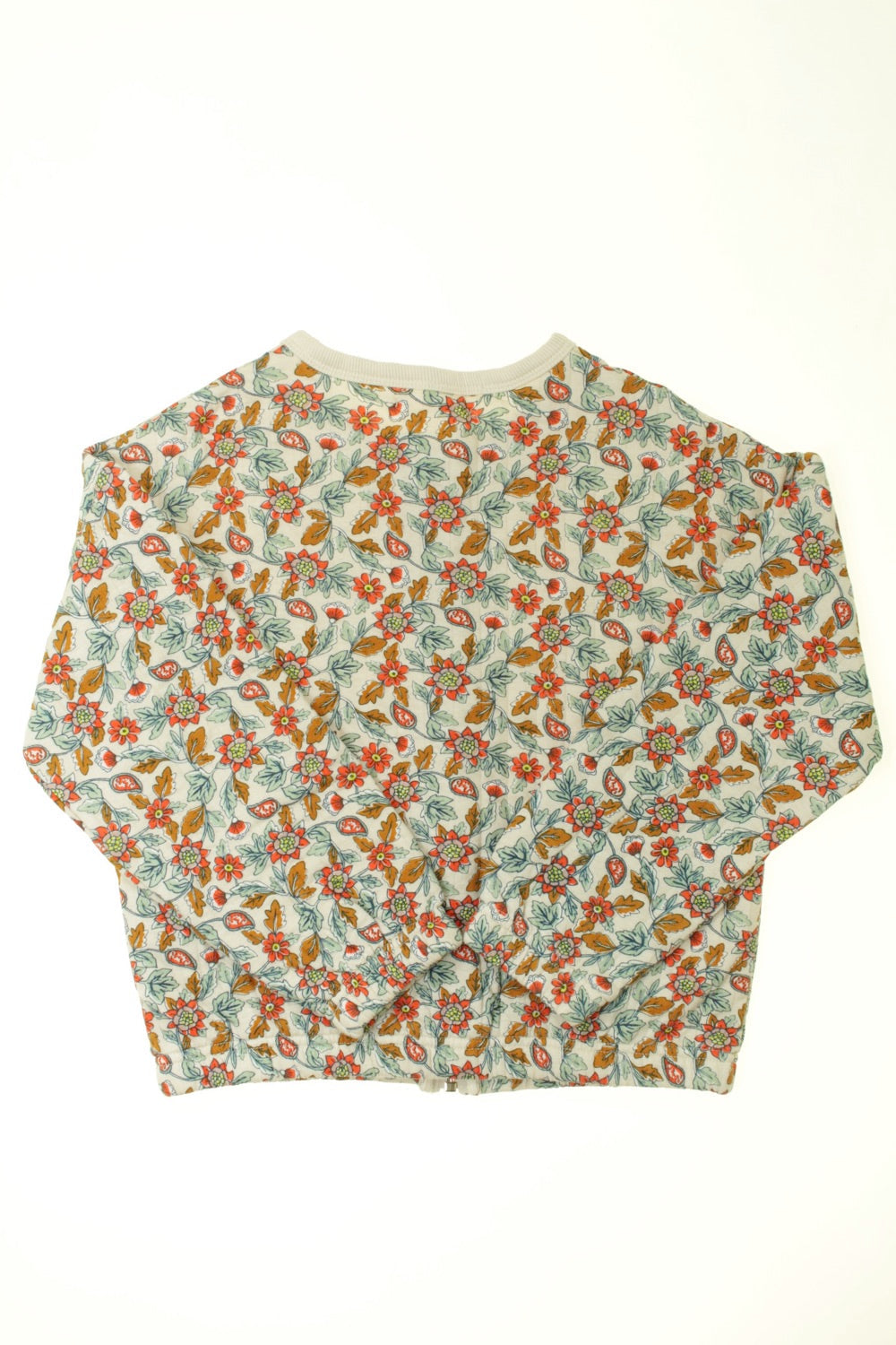 Sweat fleuri molletonné