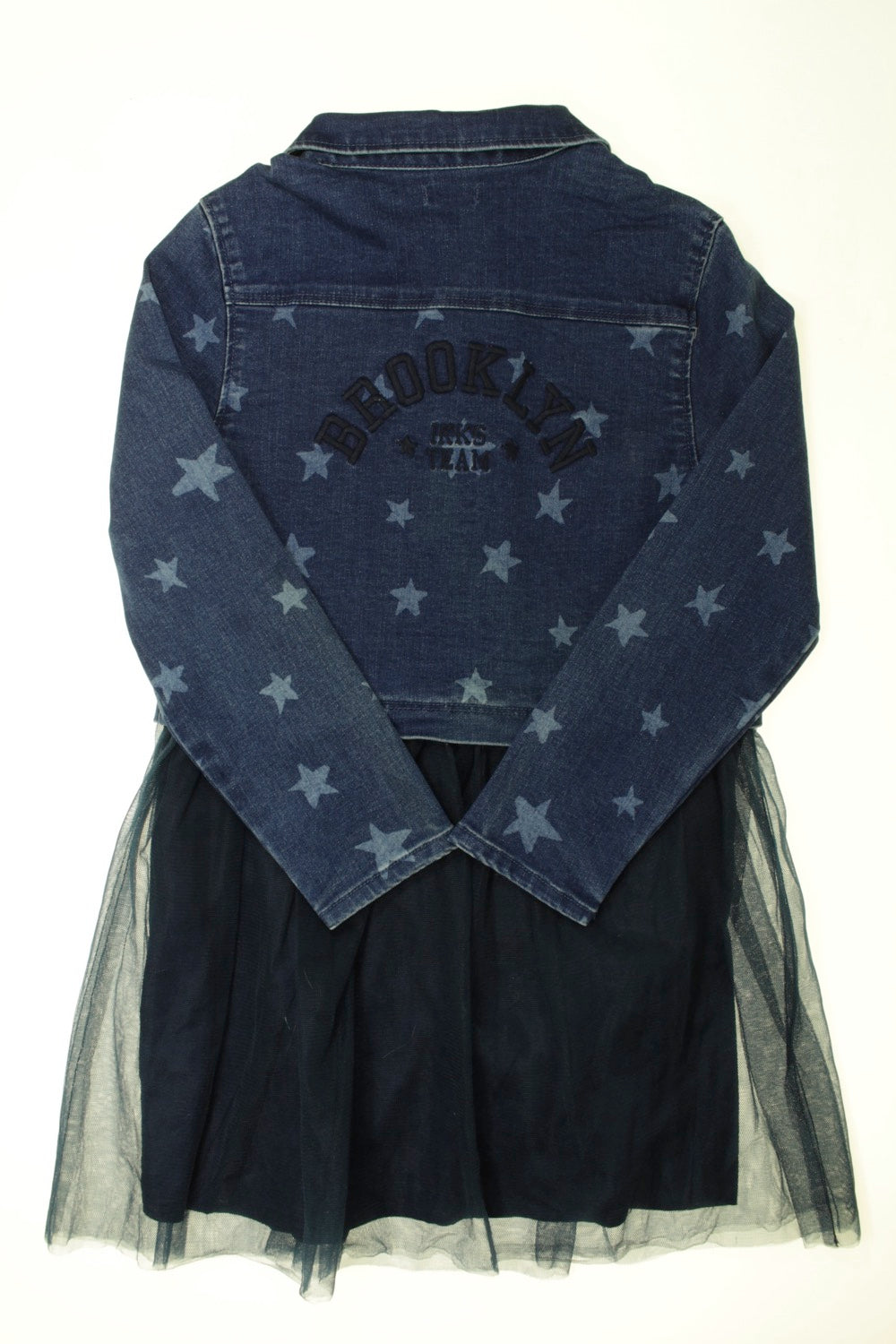 Robe en jean et tulle