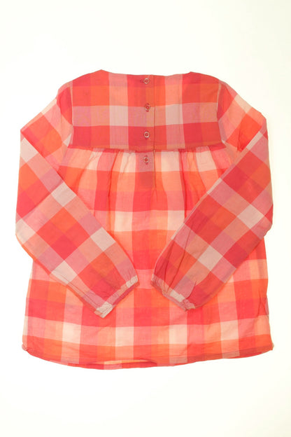 Blouse brodée à carreaux