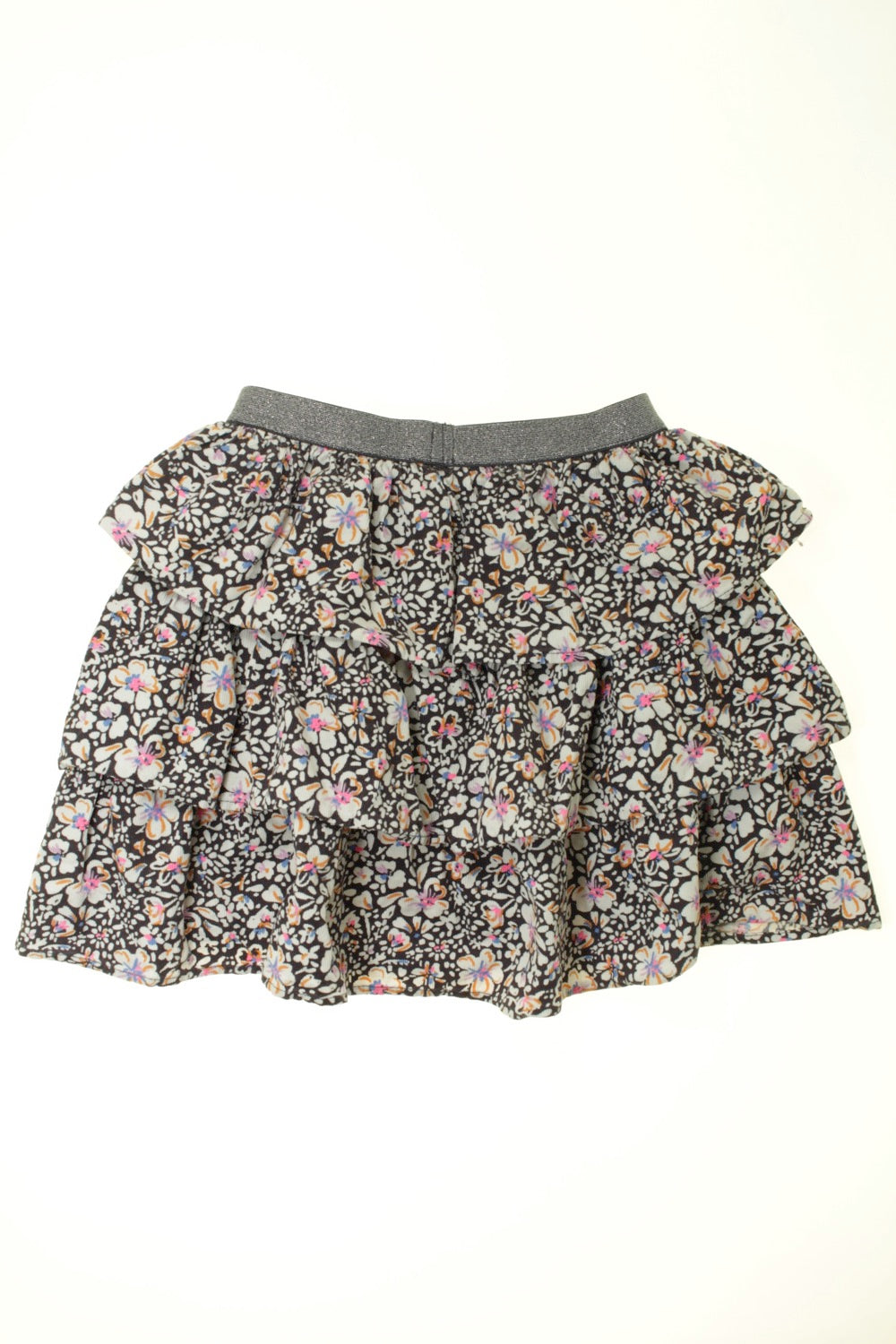 Jupe fleurie à volants