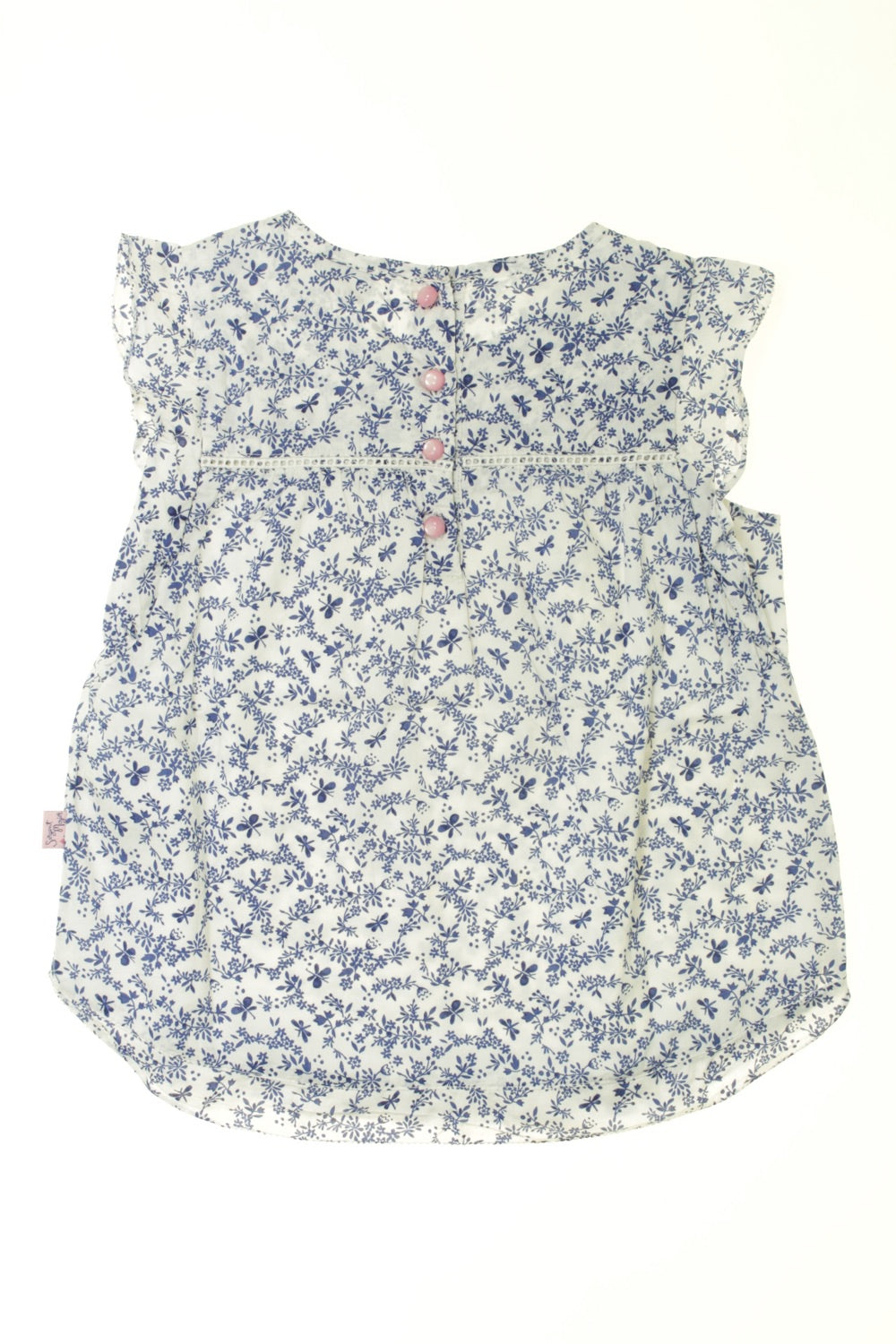 Blouse manches courtes fleurie