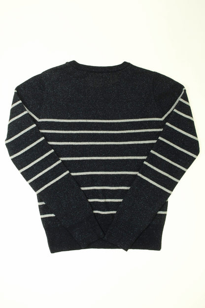 Pull brillant rayé