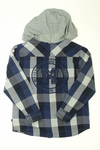 Chemise à carreaux à capuche