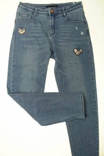 Jean boyfriend brodé
