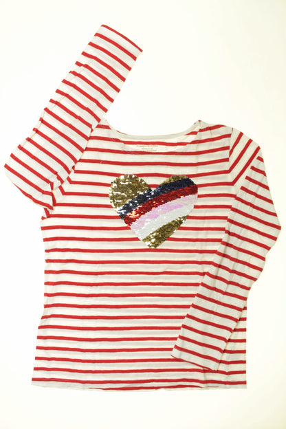 Tee-shirt rayé manches longues Cœur - 14 ans