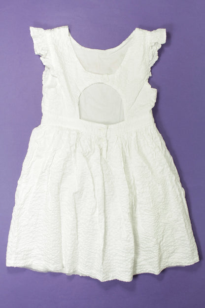 Robe gaufrée brodée